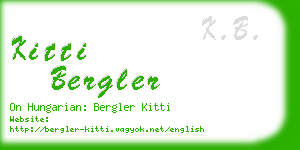 kitti bergler business card